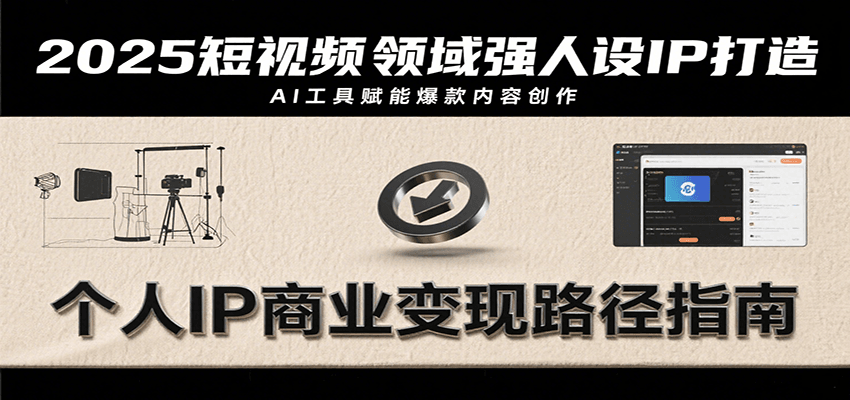 2025短视频领域强人设IP打造，结合爆款案例与AI工具应用，从个人出镜到商业成交转化|无忧资源社