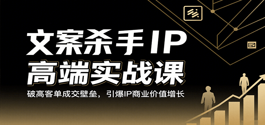 文案杀手IP高端实战课：破高客单成交壁垒，引爆IP商业价值增长|无忧资源社