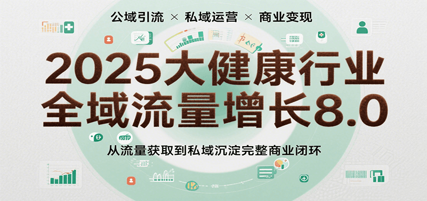 2025大健康行业全域流量增长8.0，从流量获取到私域沉淀完整商业闭环|无忧资源社