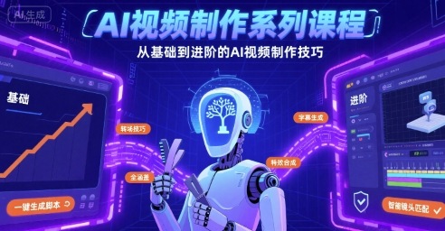 AI视频制作系列课程，从基础到进阶的AI视频制作技巧全涵盖|无忧资源社