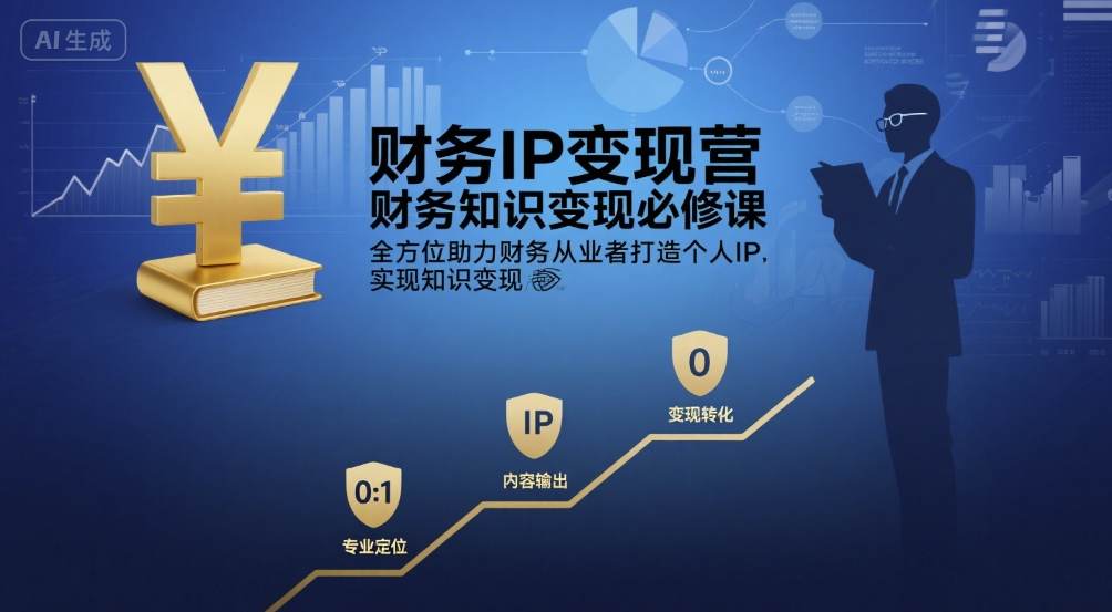 财务IP变现营，财务知识变现必修课，全方位助力财务从业者打造个人IP，实现知识变现|无忧资源社