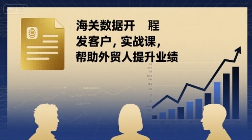 海关数据开发客户实战课，帮助外贸人提升业绩|无忧资源社