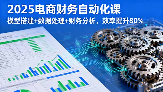 （16021期）2025电商财务自动化课，模型搭建+数据处理+财务分析，效率提升80%|无忧资源社