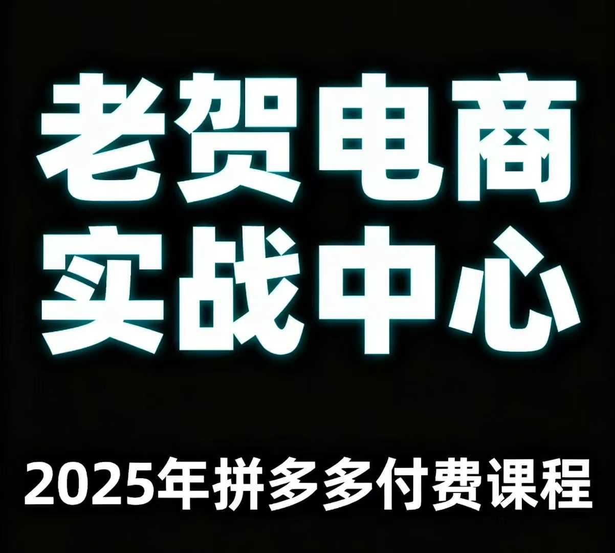 老贺电商2025年拼多多付费课程，用通俗易懂的方法告诉你多多怎么玩|无忧资源社