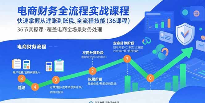 （15883期）电商财务全流程实战课程：快速掌握从建账到报税的全流程技能（36节课）|无忧资源社