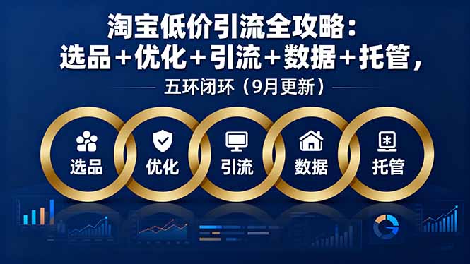 （16009期）淘宝低价引流全攻略：选品＋优化＋引流＋数据＋托管，五环闭环（9月更新）|无忧资源社