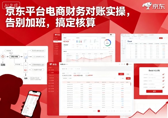 京东平台电商财务对账实操，告别加班，搞定核算|无忧资源社