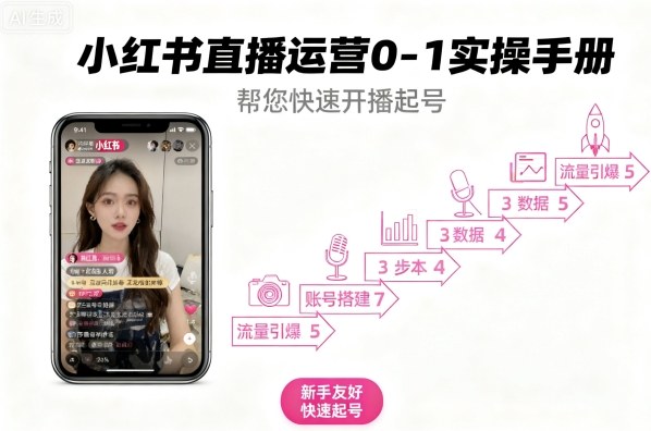 小红书直播运营0-1实操手册，帮您快速开播起号|无忧资源社