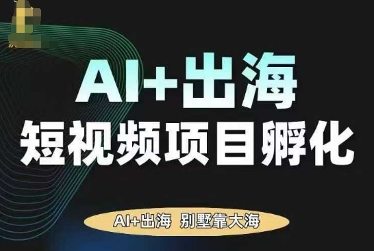AI·TikTok AI+出海短视频项目孵化，陪你从0-1借助AI实现出海变现|无忧资源社