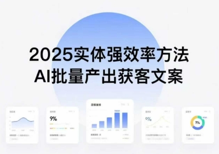 实体强效率方法：AI批量产出获客文案，2025年普通人拥抱AI，实现实体创收|无忧资源社
