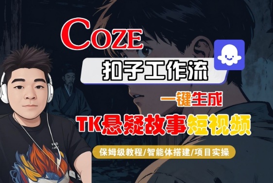 Coze扣子智能体工作流一键生成“TK悬疑故事“短视频，全流程保姆级教学|无忧资源社