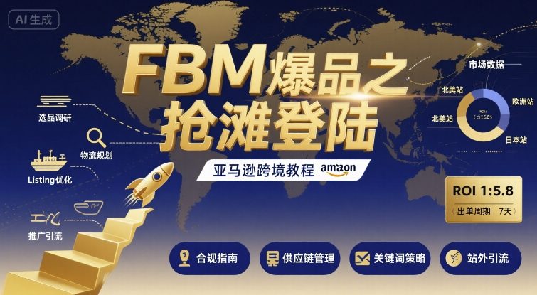 FBM爆品之抢滩登陆-亚马逊跨境教程|无忧资源社