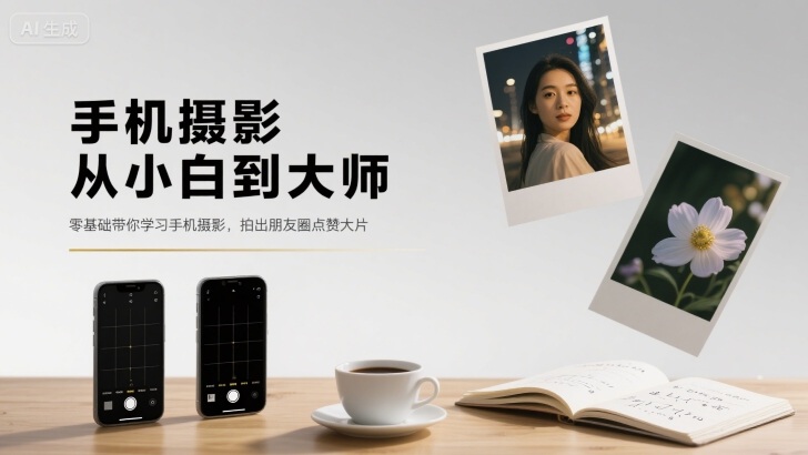 手机摄影从小白到大师，零基础带你学习手机摄影，拍出朋友圈点赞大片|无忧资源社