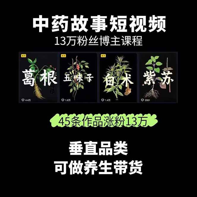 图片[2]|中药文化赛道：溯源故事开发，AI工具实战，平台运营，全方位解锁中医流量变现新路径|无忧资源社