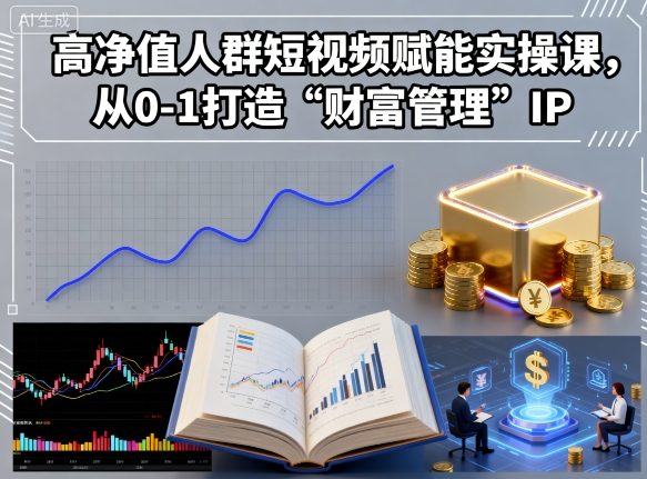 高净值人群短视频赋能实操课，从0-1打造“财富管理”IP|无忧资源社
