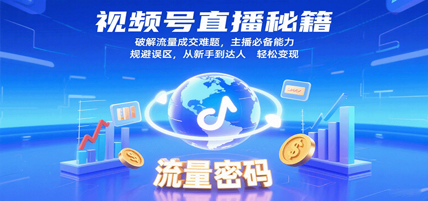 视频号直播秘籍，破解流量成交难题，主播必备能力，规避误区，从新手到达人轻松变现|无忧资源社