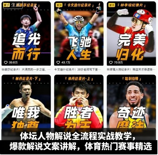 体坛人物解说全流程实战教学，爆款解说文案讲解，体育热门赛事精选|无忧资源社