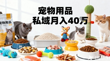 月变现40个！宠物用品私域运营的精准掘金之道玩法|无忧资源社