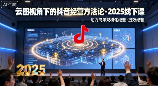 云图视角下的抖音经营方法论，2025线下课，助力商家规模化经营，提效经营（录音+字幕）|无忧资源社