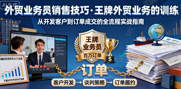 外贸业务员销售技巧，王牌外贸业务的训练|无忧资源社