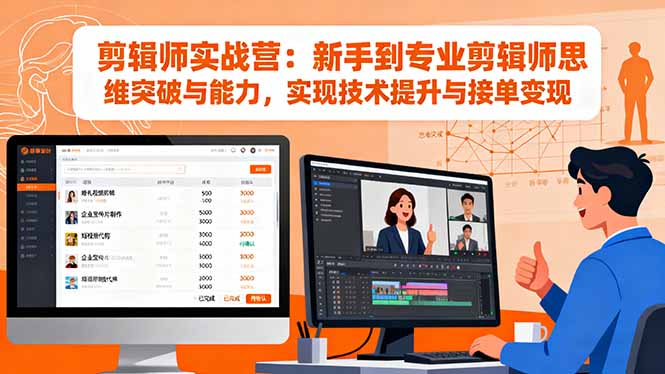 （16347期）剪辑师实战营：新手到专业剪辑师思维突破与能力，实现技术提升与接单变现|无忧资源社