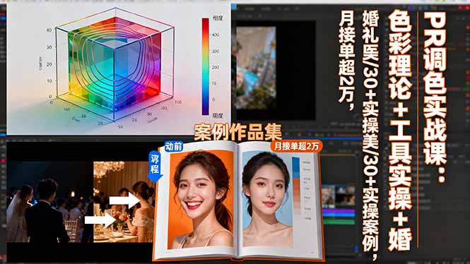 (16336期)PR调色实战课:色彩理论+工具实操+婚礼医美/30+实操案例,月接单超2万|无忧资源社