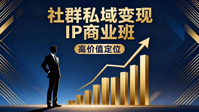 （16309期）社群私域变现IP商业班，高价值定位,精准引流,私聊成交，实践年盈利破百万|无忧资源社