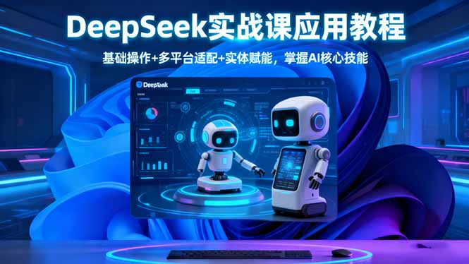 （16391期）DeepSeek实战课应用教程、基础操作+多平台适配+实体赋能，掌握AI核心技能|无忧资源社
