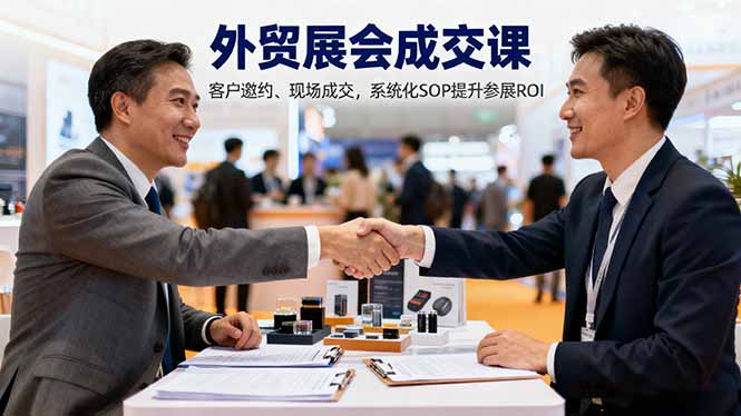 （16356期）外贸展会成交课，含目标制定、客户邀约、现场成交，系统化SOP提升参展ROI|无忧资源社