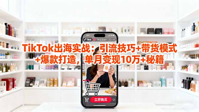 （16358期）「TikTok出海实战」引流技巧+带货模式+爆款打造，单月变现10万+秘籍|无忧资源社