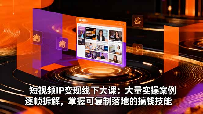 （16410期）短视频IP变现线下大课：大量实操案例逐帧拆解，掌握可复制落地的搞钱技能|无忧资源社