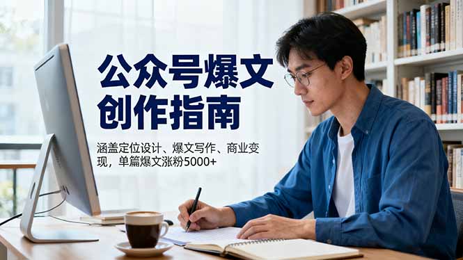 （16380期）公众号爆文创作指南，涵盖定位设计+爆文写作+商业变现，单篇爆文涨粉5000+|无忧资源社
