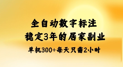 全自动数字标注，稳定3年的蓝海项目，居家也能矩阵开干的副业，单机日入3张+【揭秘】|无忧资源社