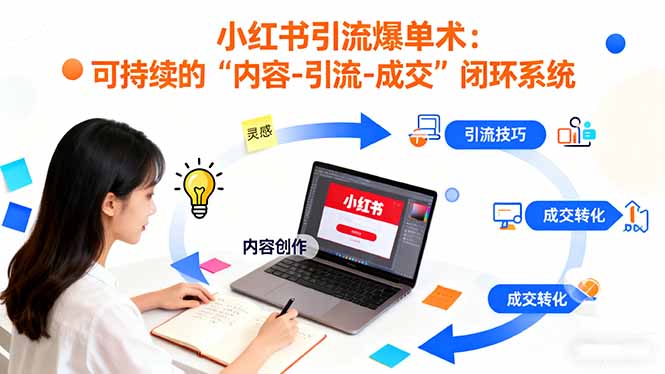 （16362期）小红书引流爆单术：构建一套低成本 可持续的“内容-引流-成交”闭环系统|无忧资源社