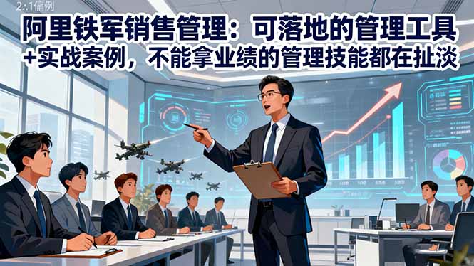 （16436期）阿里铁军销售管理：可落地的管理工具+实战案例，不能拿业绩的管理都在扯淡|无忧资源社