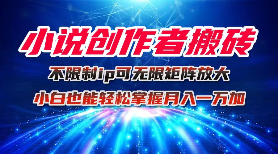 （16209期）小说创作者搬砖玩法，不限制IP简单无脑 可矩阵无限放大小白也能实现轻…|无忧资源社