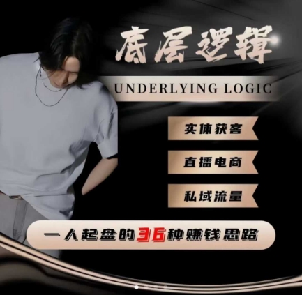 一个人起盘的底层逻辑，私域流量-直播电商-实体获客，一人起盘的36种賺钱思路|无忧资源社