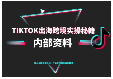 TikTok跨境电商0-1搭建运营，TK出海跨境实操秘籍（10月更新）|无忧资源社