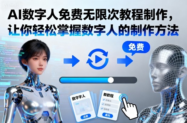AI数字人免费无限次教程制作，让你轻松掌握数字人的制作方法|无忧资源社