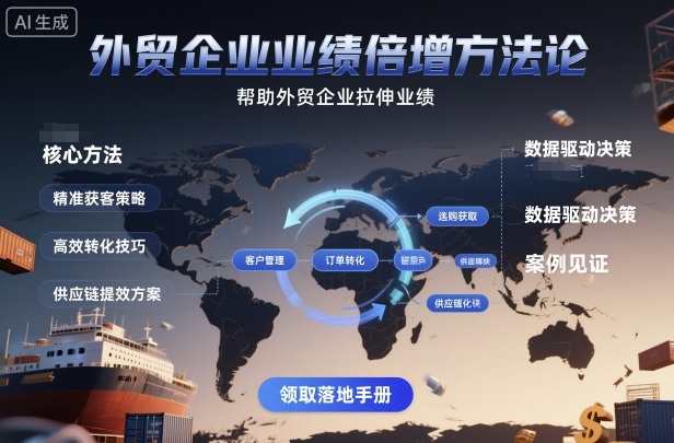 外贸企业业绩倍增方法论,帮助外贸企业拉伸业绩|无忧资源社