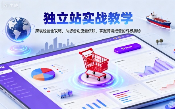 独立站实战教学，跨境经营全攻略，助您告别流量依赖，掌握跨境经营的终极奥|无忧资源社