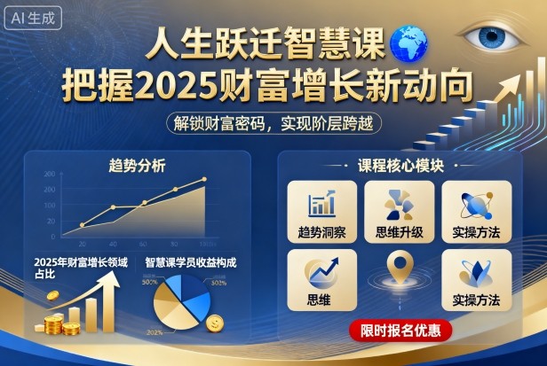 人生跃迁智慧课，把据2025财富增长新动向|无忧资源社