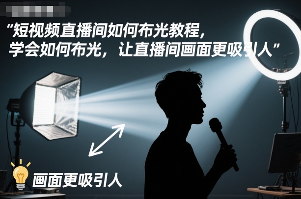 短视频直播间如何布光教程，学会如何布光，让直播间画面更吸引人|无忧资源社