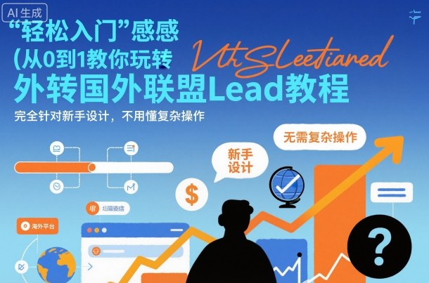 国外联盟賺美刀项目，从0到1教你玩转国外联盟Lead教程，纯新手可操作性100%|无忧资源社