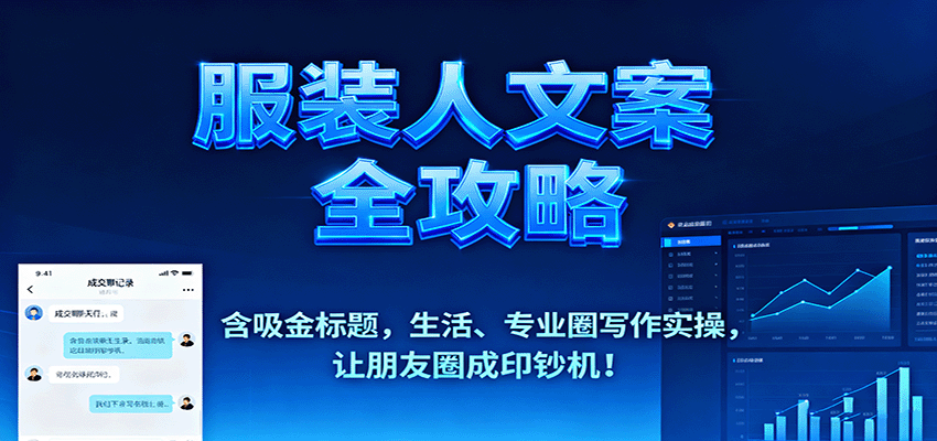 服装人文案全攻略,含吸金标题,生活、专业圈写作实操,让朋友圈成印钞机!|无忧资源社