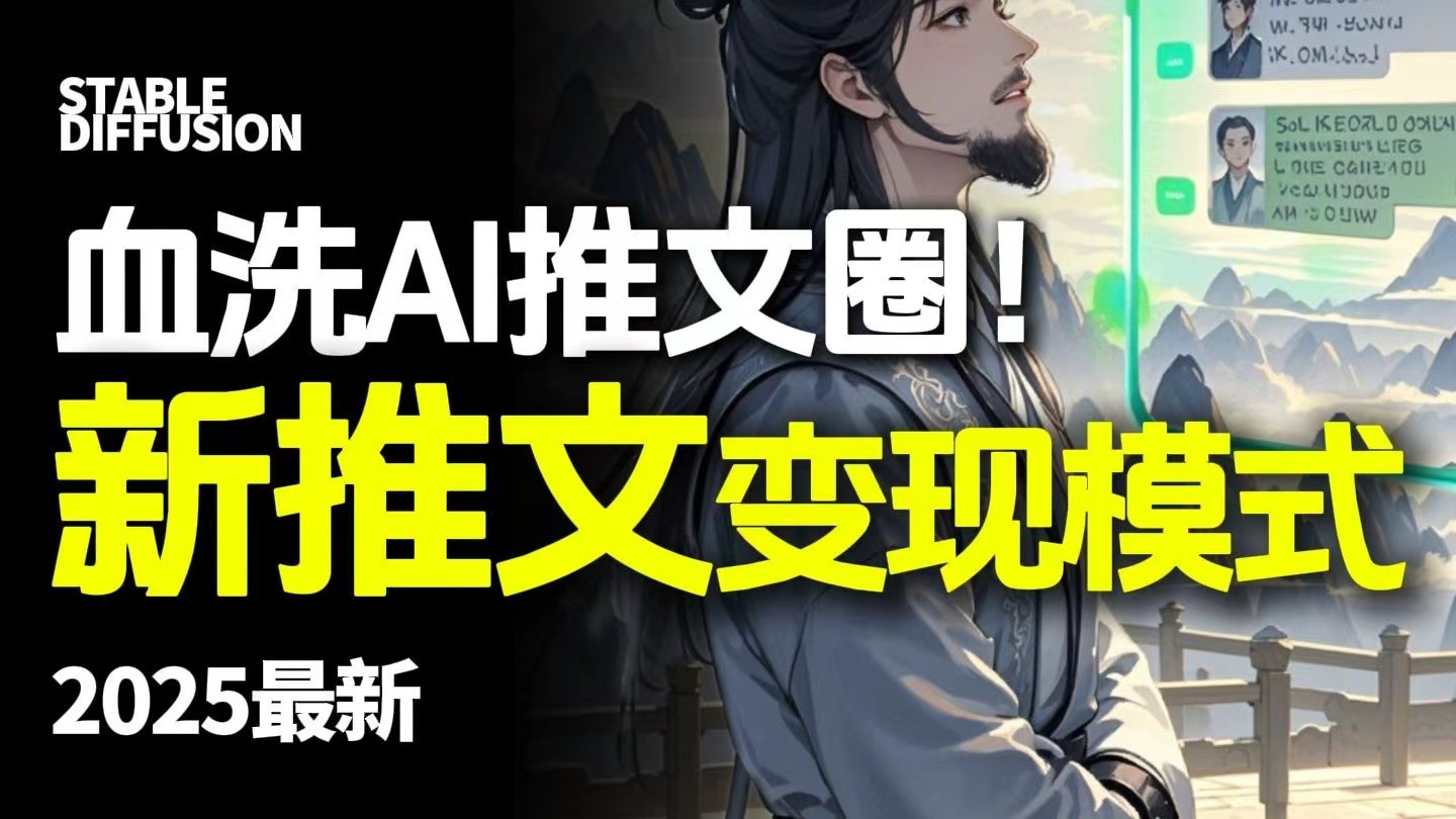 最新AI动态电影漫画小说推文，全流程实操教学，小白也能月入1万+|无忧资源社
