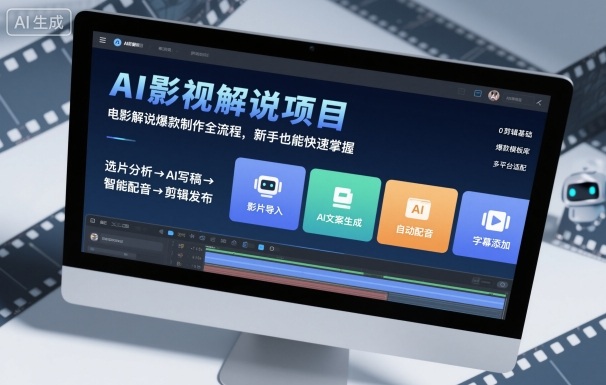 AI影视解说项目，电影解说爆款制作全流程，新手也能快速掌握|无忧资源社
