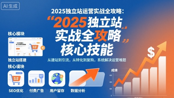 2025独立站运营实战全攻略，一站式掌握独立站运营核心技能|无忧资源社