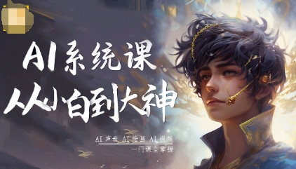 AI系统课程，从小白到大神系统学AI，AI声音-AI绘画-AI视频一门课全掌握|无忧资源社