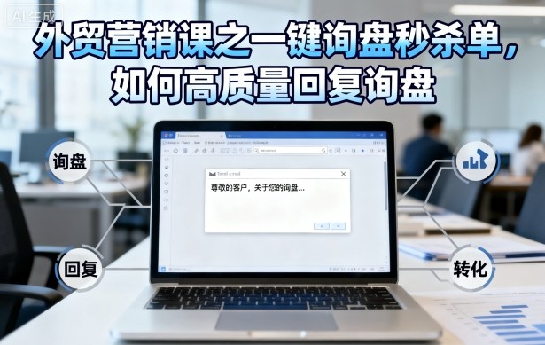 外贸营销课之一键询盘秒杀单,如何高质量回复询盘|无忧资源社